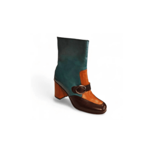 B2.5 - Stivaletto artigianale in pelle donna tricolore